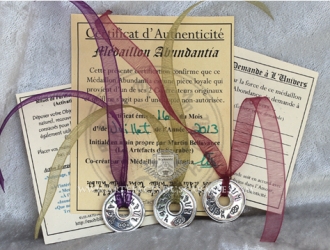 Les Médailles Abundantia en Argent Sterling 925 et en Bronze Massif 100% - Boutique Ésotérique Les Artefacts du Scarabée