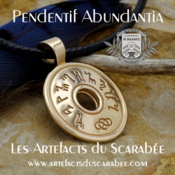 Pendentif Abundantia - Anneau de l'Abondance en Bronze Massif - Boutique Ésotérique Les Artefacts du Scarabée